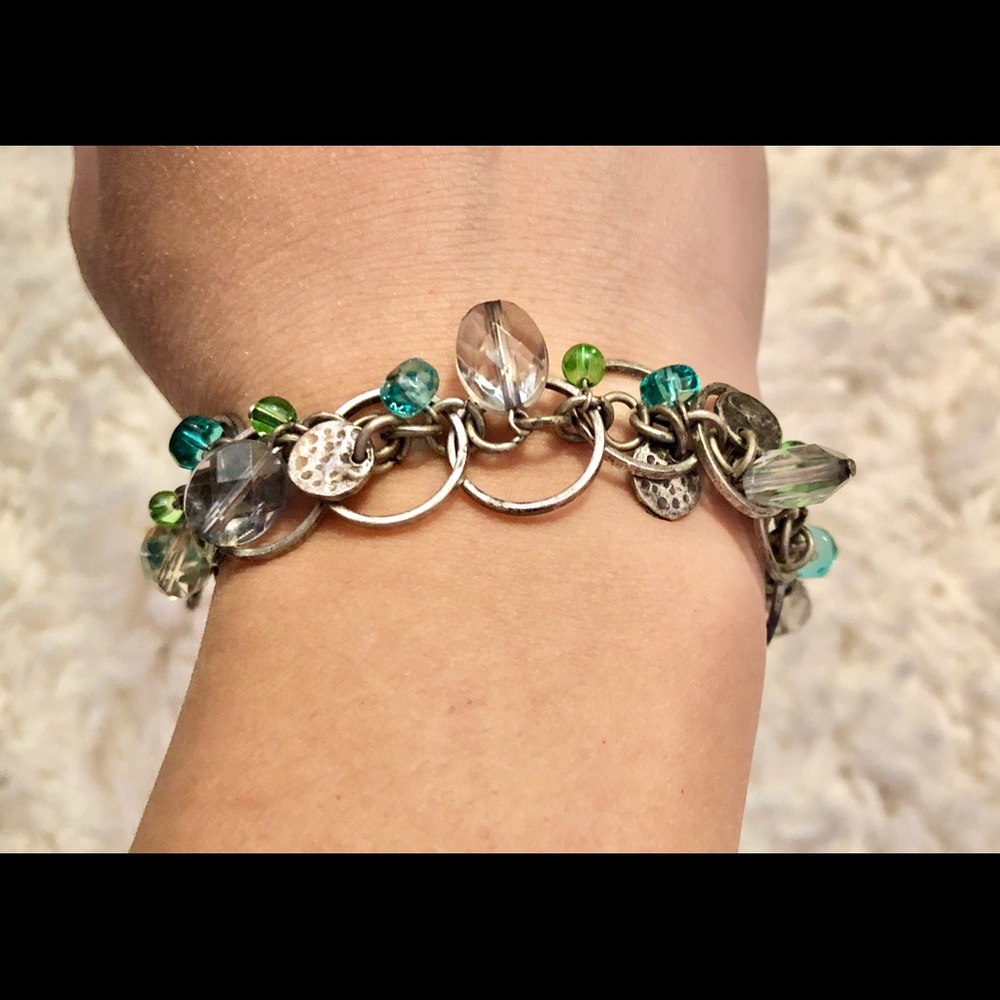 American Eagle blue/green silver bracelet